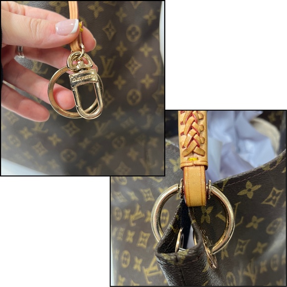 $2400 LOUIS VUITTON 2022 Brown Monogram Canvas Leather Artsy MM Tote Bag - Picture 3 of 13